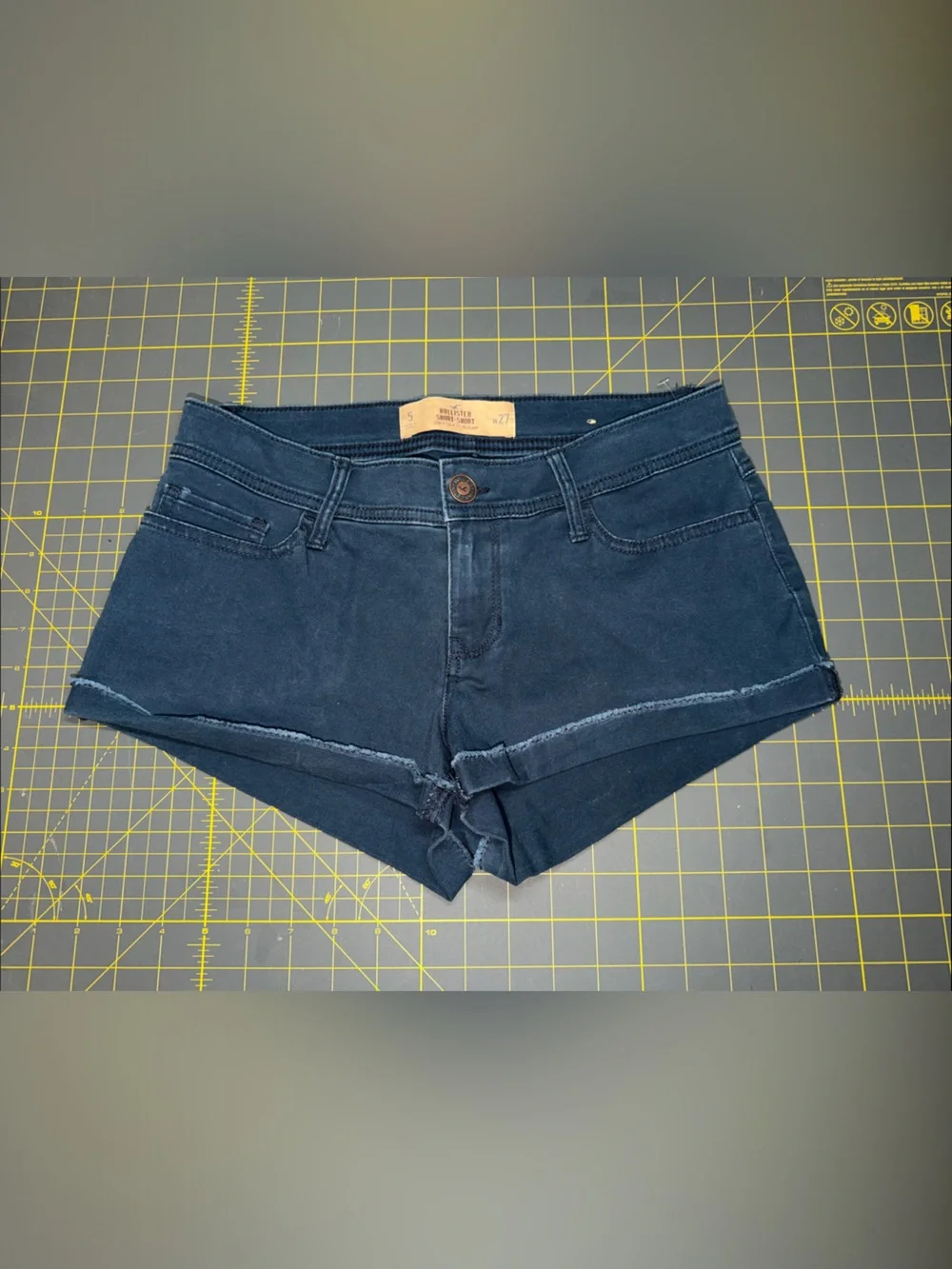 Hollister Dark Blue Denim Cutoff Shorts